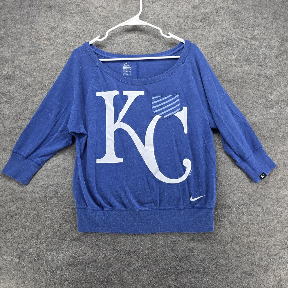 Kansas City Royals Sweatshirt Womens M Blue MLB Baseball Nike Merchandise